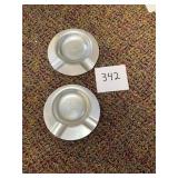 Pair of vintage 1950s Alcoa ashtrays