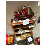 Vintage Santa driving antique car music box