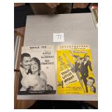 Pair of vintage movie cards