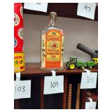 Vintage glass gin bottle