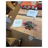 Lot of vintage tiny mercury glass Christmas bulbs