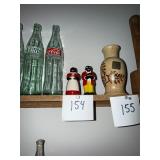 Vintage F+P Black Americana S+P Shakers