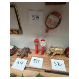 Pair of vintage Christmas Pez dispensers