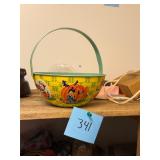 Vintage J Chein metal Easter basket