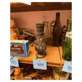 Vintage Brass Etched Vases / India