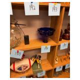 Vintage unique Viking cobalt glass candy dish