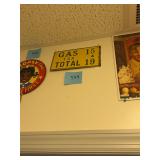 Antique Sterling Gas Pump Tax Sign