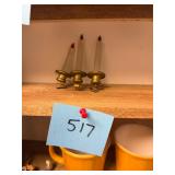 3 vintage glass Christmas tree clip-on candles