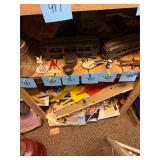 Pair of miniature antique cast iron pots