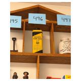 Vintage metal tin / With product