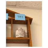 Vintage miniature stoneware maple syrup jug