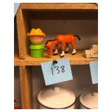 Pair of vintage Fisher Price little people toys