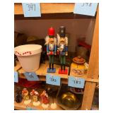 Pair of vintage 9-inch wooden nutcrackers