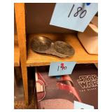 Antique double metal trinket dish / Niagara Falls