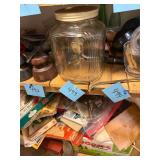 Vintage store candy jar / empire style with lid