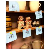 Pair of vintage gingerbread men s & p shakers