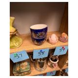 Pair of porcelain dragon tea cups