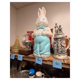 Vintage blue mold Easter bunny
