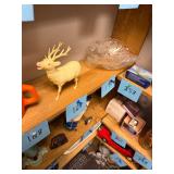 Vintage celluloid reindeer / red eyes / Japan