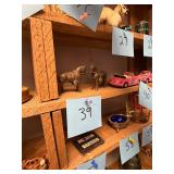 Pair of vintage brass horses