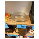 Vintage covered butter dish / no C/C / Stenciled