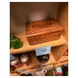 Vintage carved wooden jewelry box