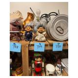 Pair of vintage troll dolls