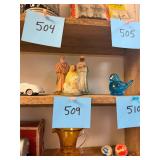 Lot of 3 vintage plaster manger figures