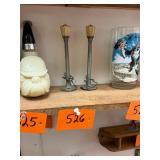 Pair of vintage matching Lionel metal lamp posts