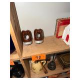 Pair of vintage porcelain railroad insulators