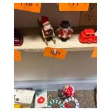 Pair of vintage wooden Christmas decorations