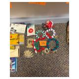 Lot of vintage Christmas decorations