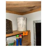 Unique Solid marble jar, no c/c, 8 inches