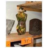 Vintage nude lady oil lamp