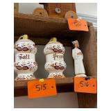 Vintage brown onion S&P shakers / No C/C