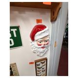 Vintage large paper mache Santa head