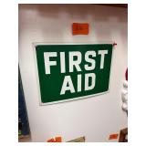 Vintage First Aid metal sign