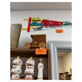 Vintage wooden US post office mail truck bank