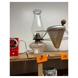 Antique UFO oil lamp