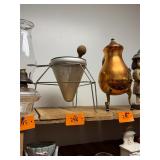 Vintage aluminum masher + strainer