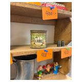 Vintage planters metal almond can with lid