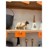 Vintage bone china cow / Japan, No C/C