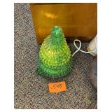 Vintage lucite Christmas tree / 11 inch with base