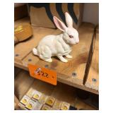 Vintage Lefton rabbit with red eyes / No C/C