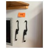 Vintage brass cast iron monkey hooks / Japan