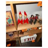 Pair of vintage felt elves