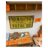 Antique 1920ï¿½s Sterling gas pump top sign original