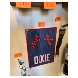 Vintage NOS Dixie Confederate flag metal sign