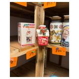 Vintage blow mold Santa Claus wind chimes