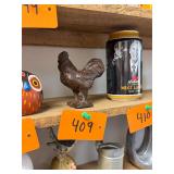 Vintage cast iron rooster figurine